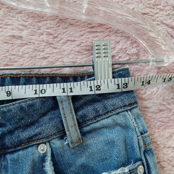 Free People Distressed Patchwork Jeans Size 24 - Picture 8 of 10